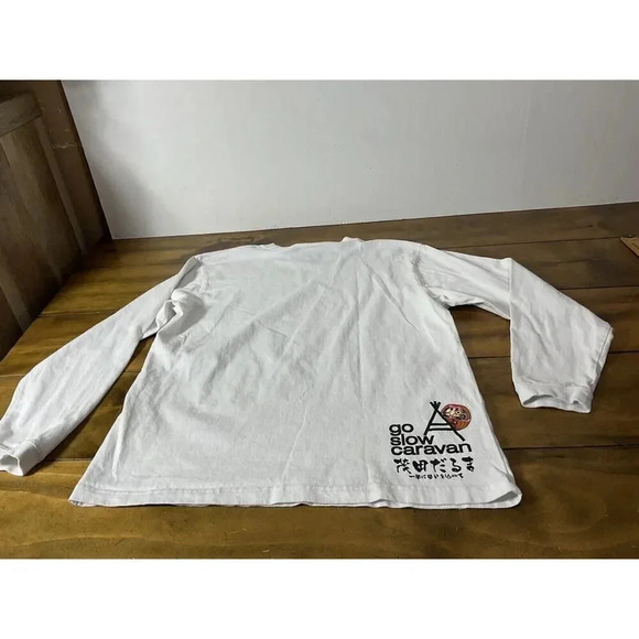 Go Slow Caravan Graphic Cat Long Sleeve White T-Shirt Size 3 - Picture 8 of 10